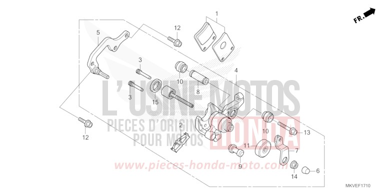 PARKING BRAKE CALIPER for Forza 750 MAT WARM ASH METALLIC (YR386) from 2025